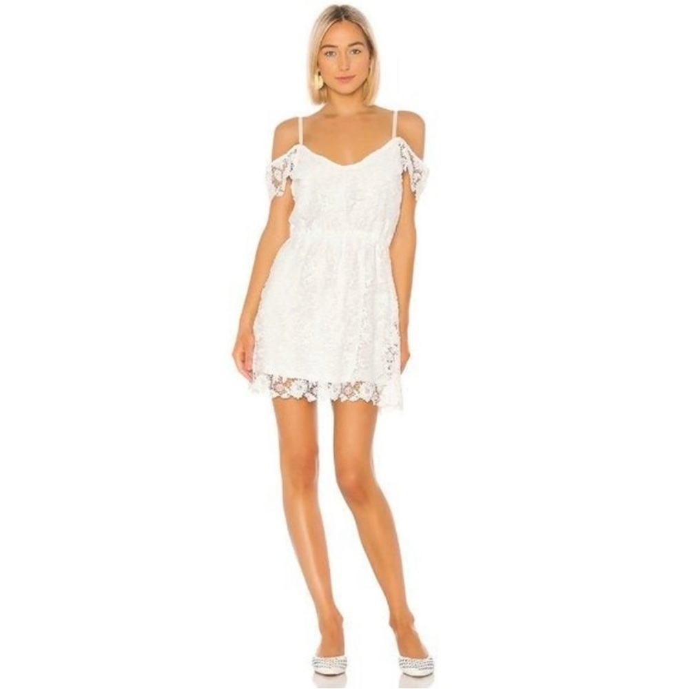 Jack By BBDakota White‎ Crocheted Mini Dress